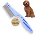 Tick & Flea Comb For Small Dogs, Fine Tooth Dog Face Brush For Tear Stains