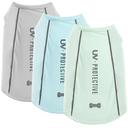 3Pack Sunblock Dog Shirt Breathable Reflective Dog T-Shirt Lightweight Sun Protection Sleeveless Dog T Shirts for Small 