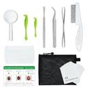 AHHOMATATA Tick Removal Tool & Twister Kit for Dogs, Cats & Humans, 10-in-1 Stainless Steel Tick Removers & Tick Puller 
