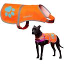 Blaze Orange Dog Vest. Reflective High Visibility in Hunting & Wooded Areas
