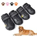 XSY&G Dog Boots,Waterproof Dog Shoes,Dog Booties with Reflective Rugged Anti-Slip Sole and Skid-Proof,Outdoor Dog Shoes 