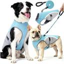 Lvkakmox Dog Cooling Vest with 6.5FT Leash, UPF50 Breathable Lightweight Heat Relief Vest for Small & Large Dogs, Hot We